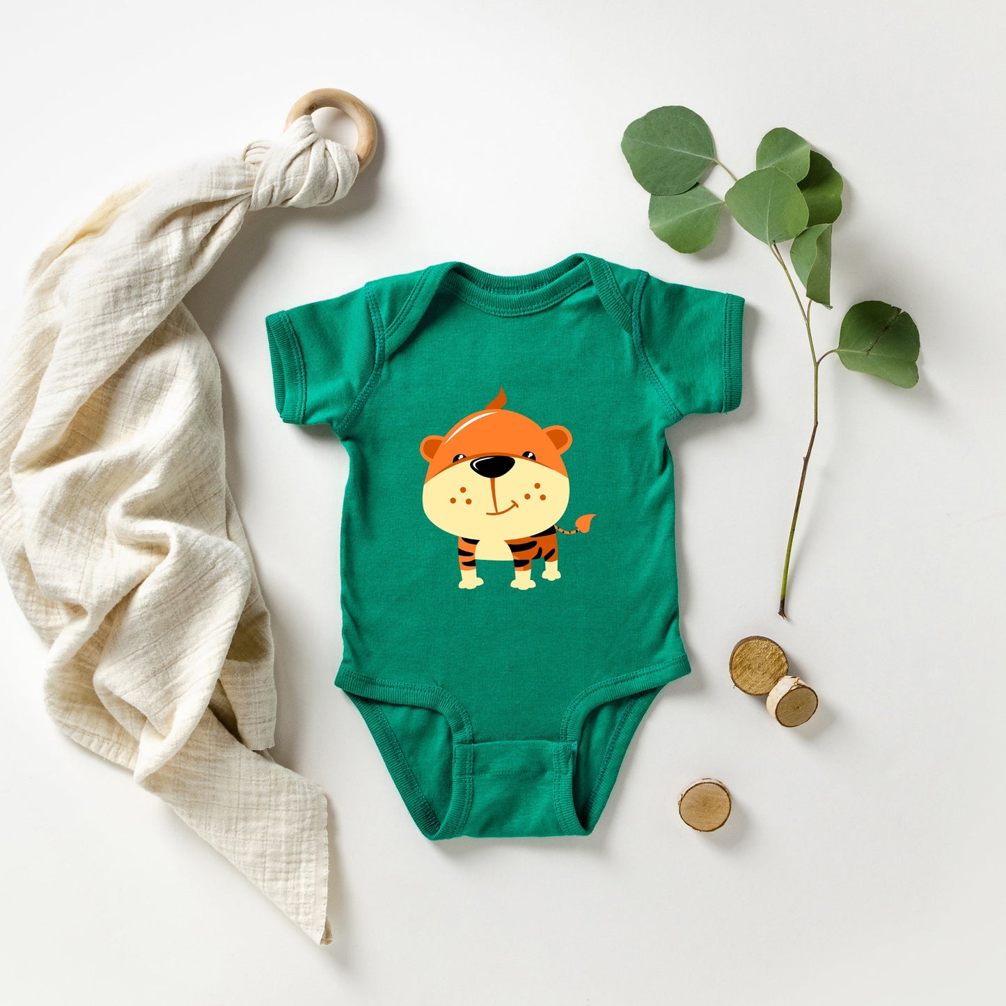 Tiger Colorful | Baby Graphic Short Sleeve Bodysuit