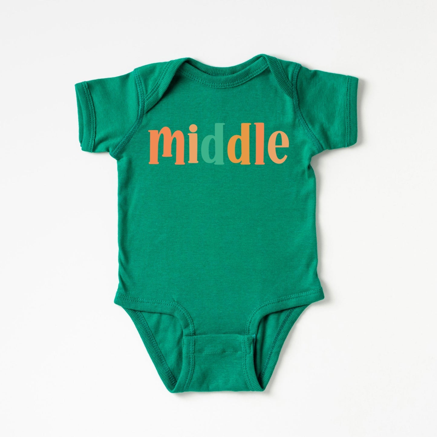 Middle Colorful | Baby Graphic Short Sleeve Bodysuit