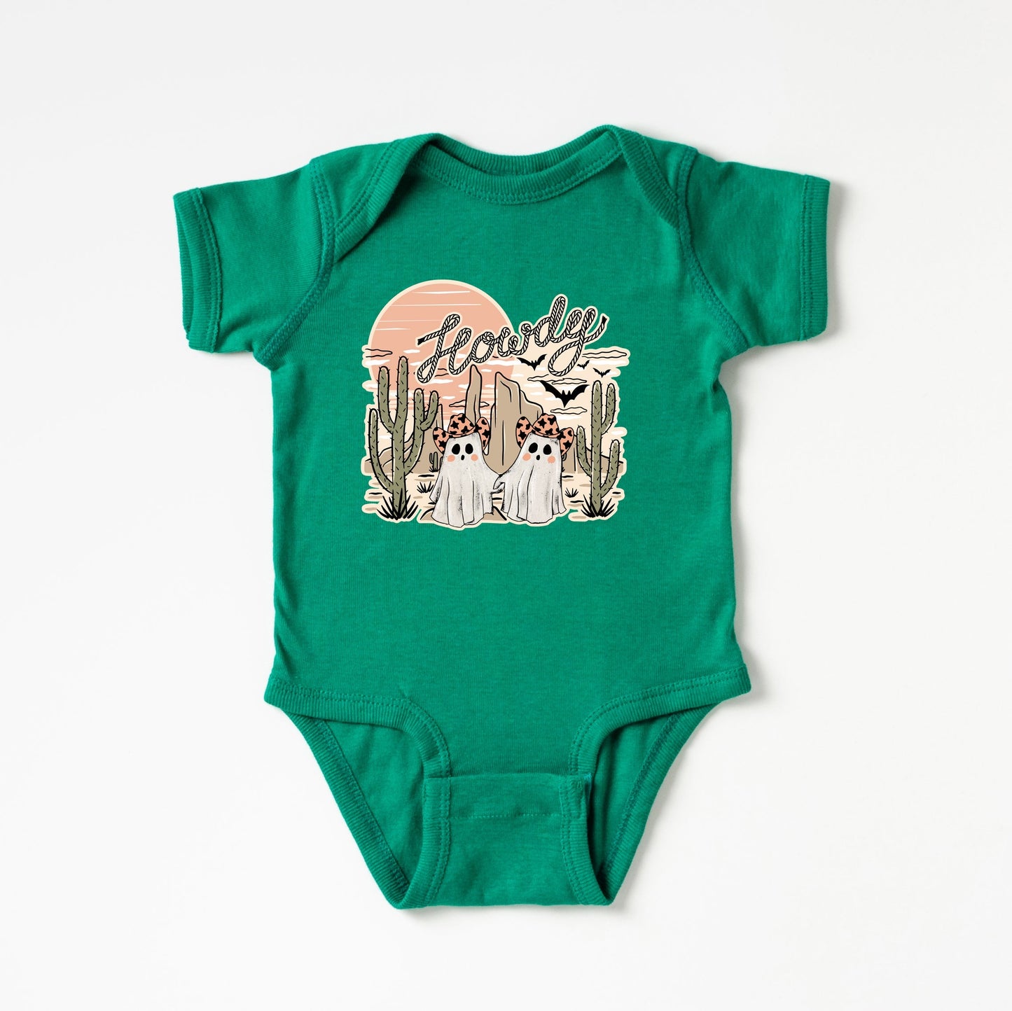 Howdy Ghosties | Baby Graphic Short Sleeve Bodysuit