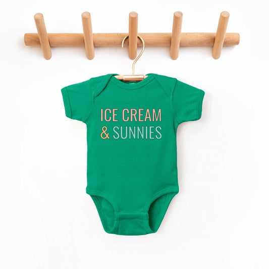 Ice Cream And Sunnies | Baby Graphic Short Sleeve Bodysuit