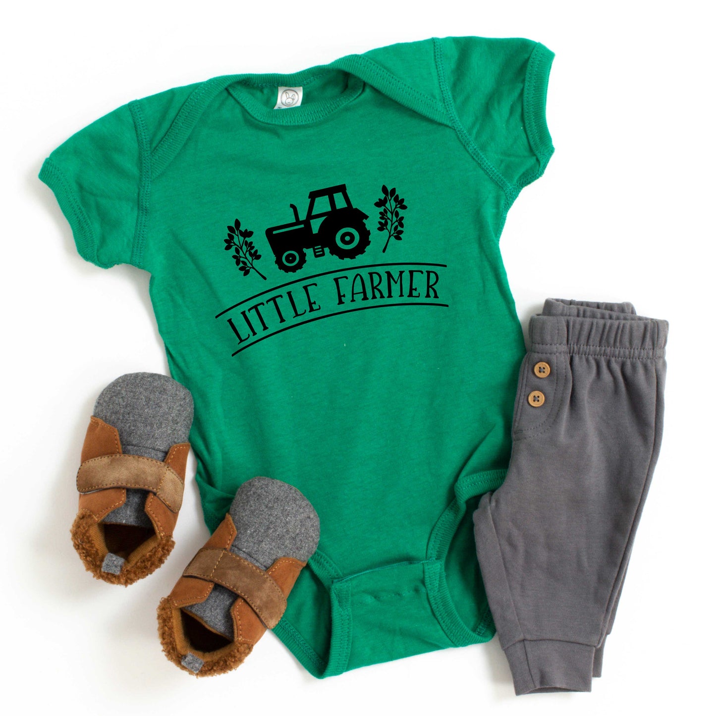Little Farmer Tractor | Baby Graphic Short Sleeve Bodysuit