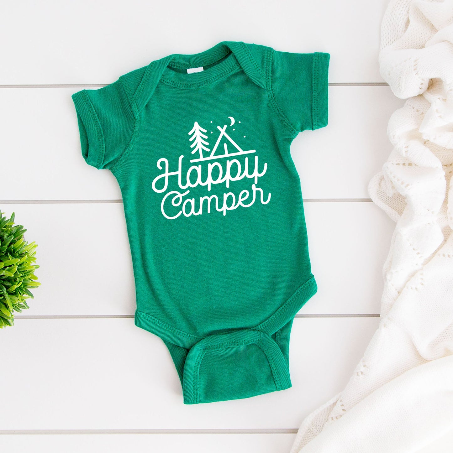 Happy Camper Tent | Baby Graphic Short Sleeve Bodysuit