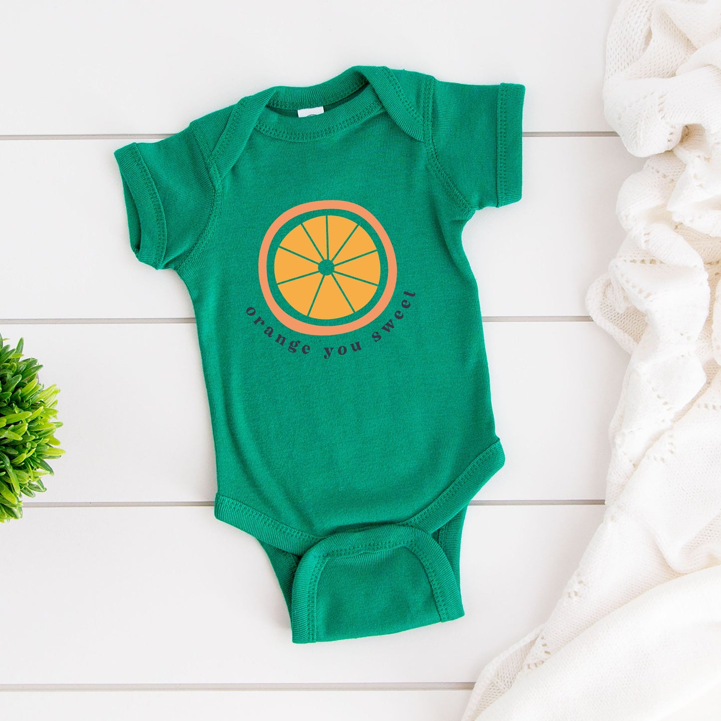Orange You Sweet | Baby Graphic Short Sleeve Bodysuit