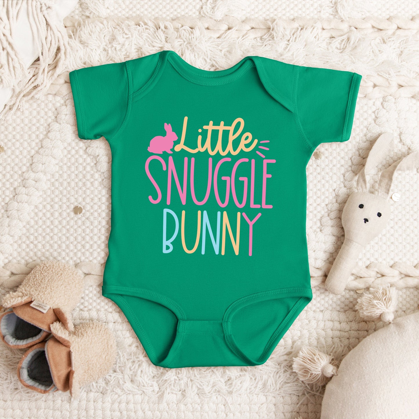 Little Snuggle Bunny | Baby Graphic Short Sleeve Bodysuit