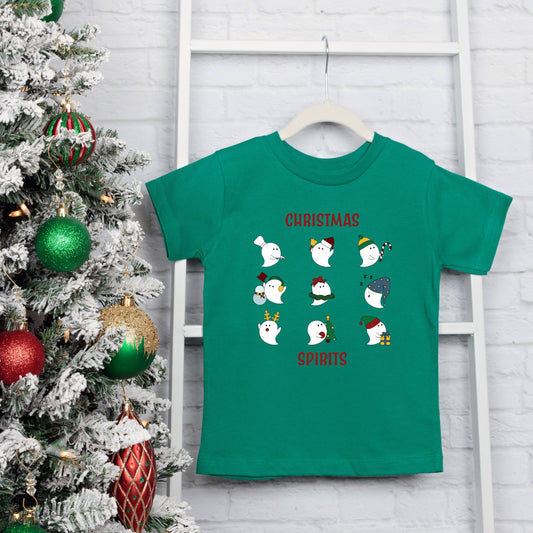 Christmas Spirits Red Words | Toddler Graphic Short Sleeve Tee