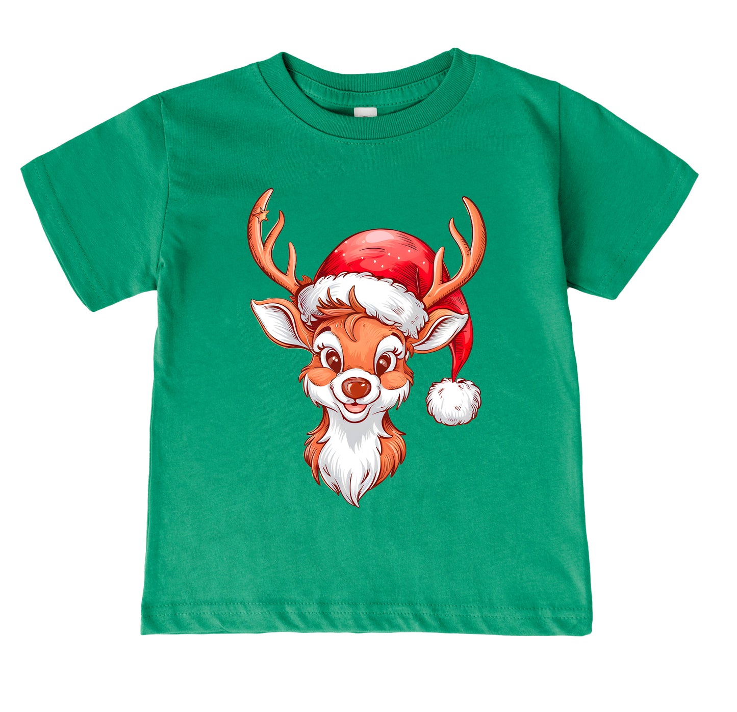 Cute Reindeer Head | Youth Graphic Short Sleeve Tee