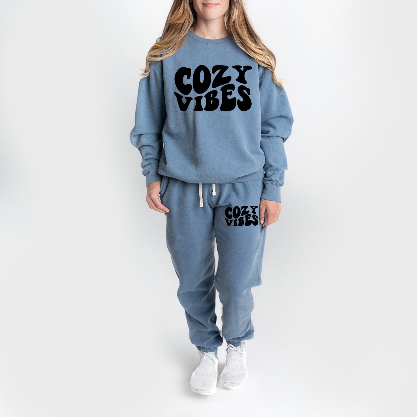 Cozy Vibes | Graphic Lightweight Garment Dyed Set