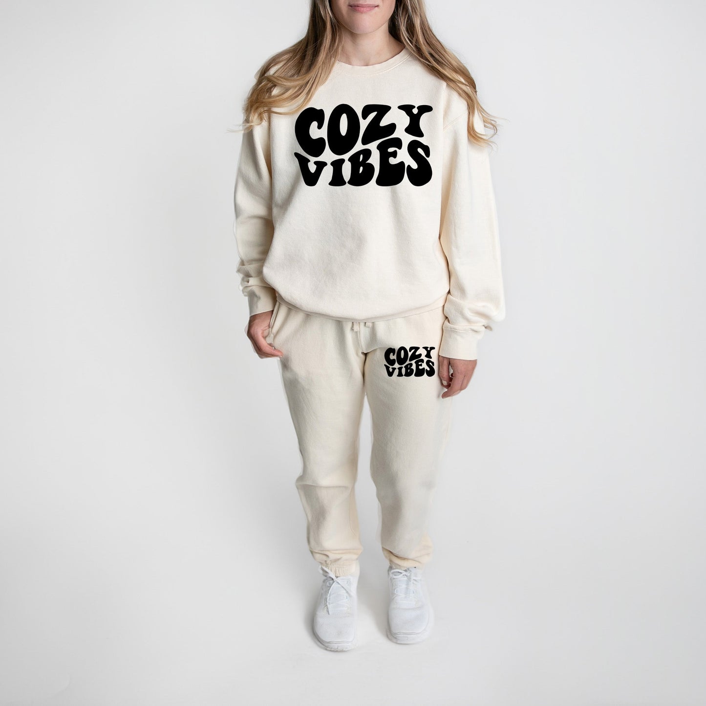 Cozy Vibes | Graphic Lightweight Garment Dyed Set