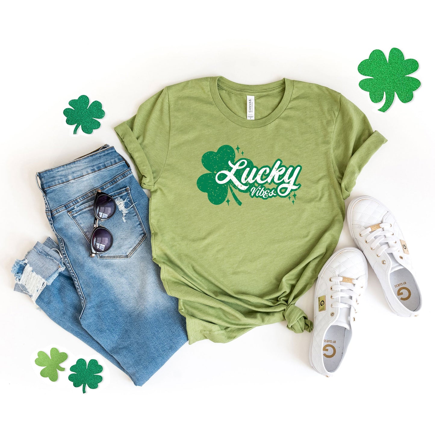 Lucky Vibes Clovers | Short Sleeve Graphic Tee