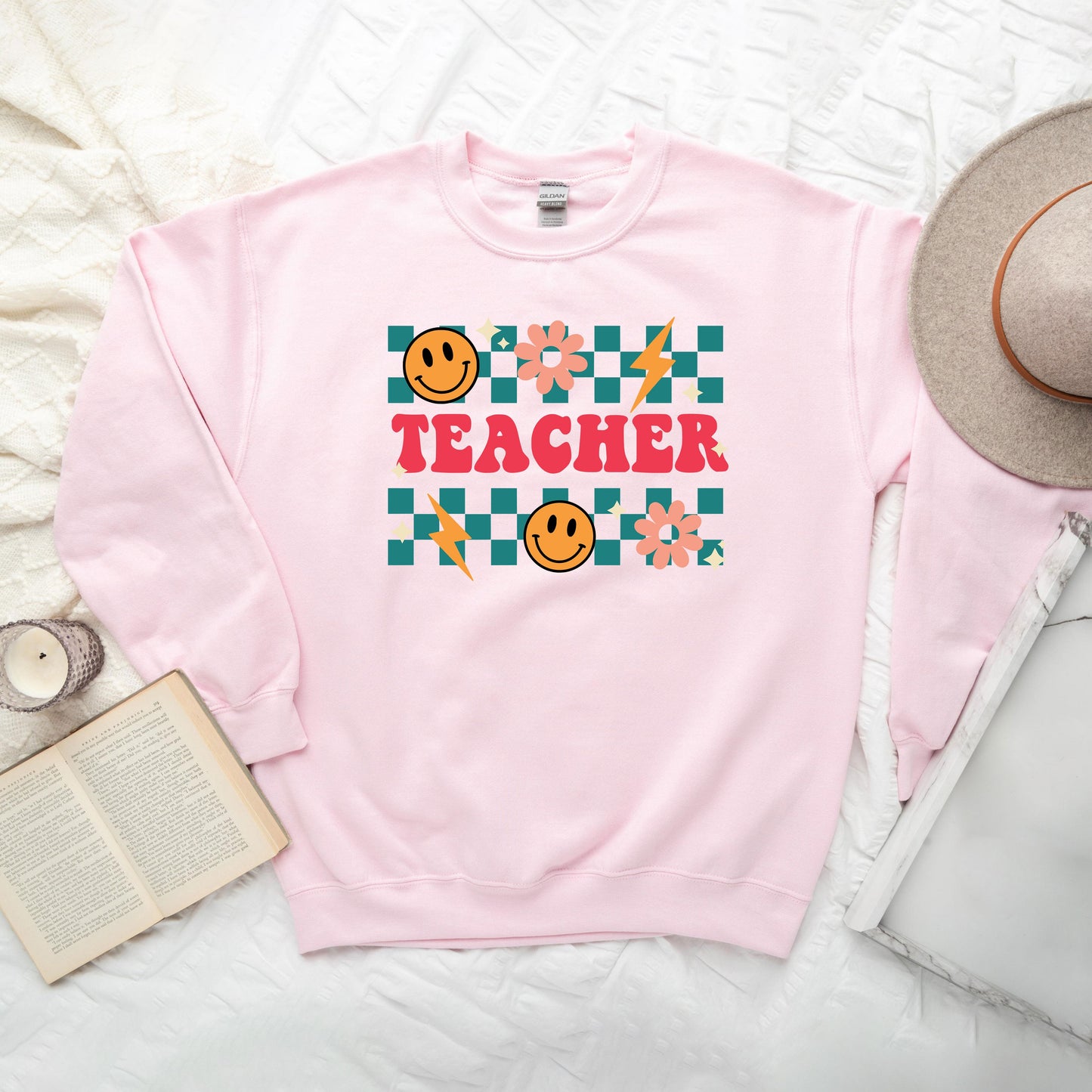 Retro Teacher Checkered | Sweatshirt