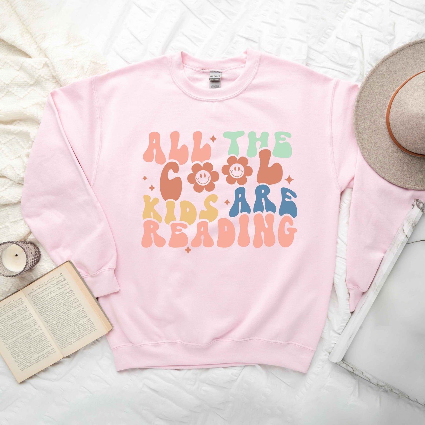 Cool Kids Are Reading Colorful | Sweatshirt