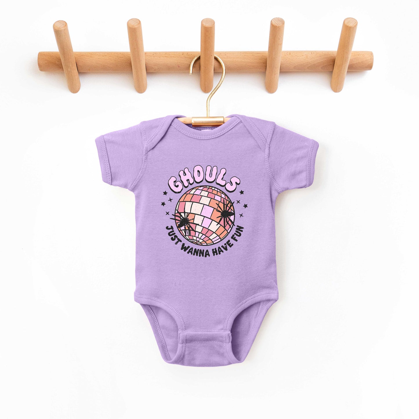 Ghouls Disco Ball | Baby Graphic Short Sleeve Bodysuit