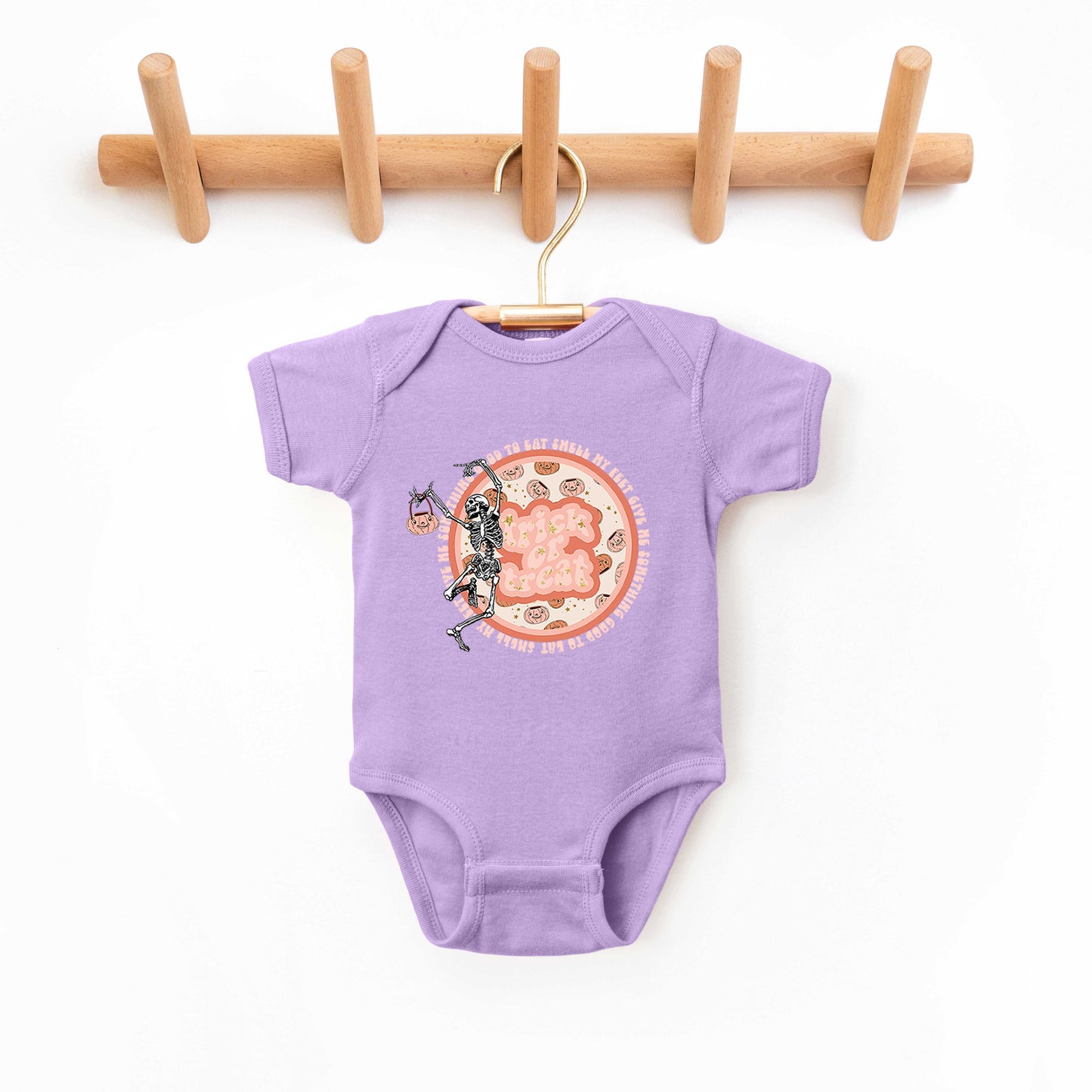 Trick Or Treat Skeleton | Baby Graphic Short Sleeve Bodysuit