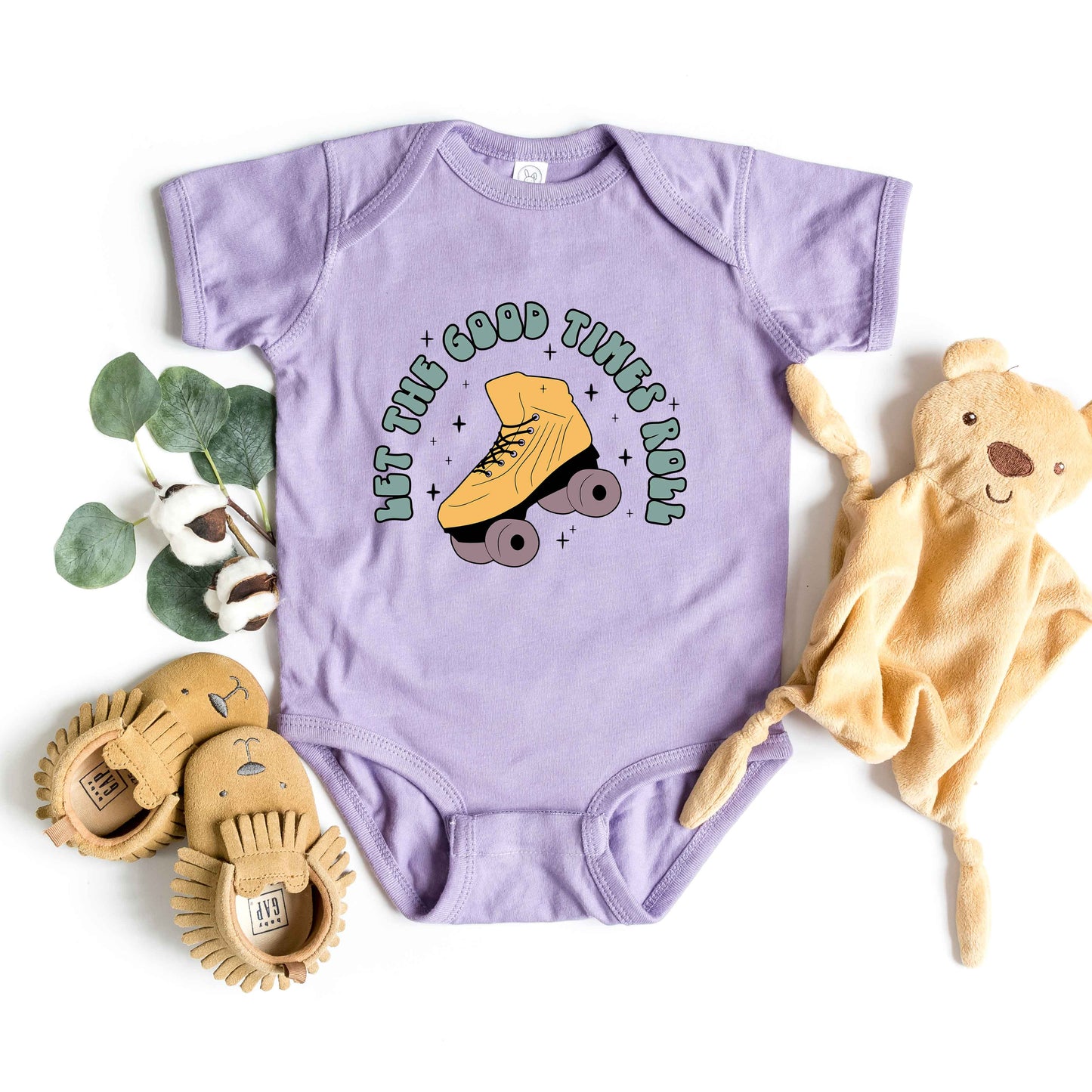 Let The Good Times Roller Skate | Baby Graphic Short Sleeve Bodysuit
