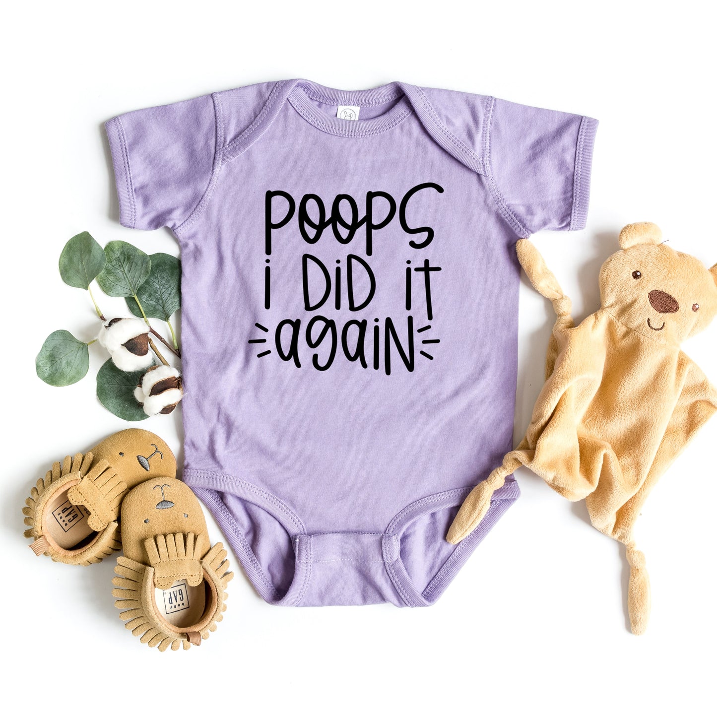 Poops I Did It Again | Baby Graphic Short Sleeve Bodysuit