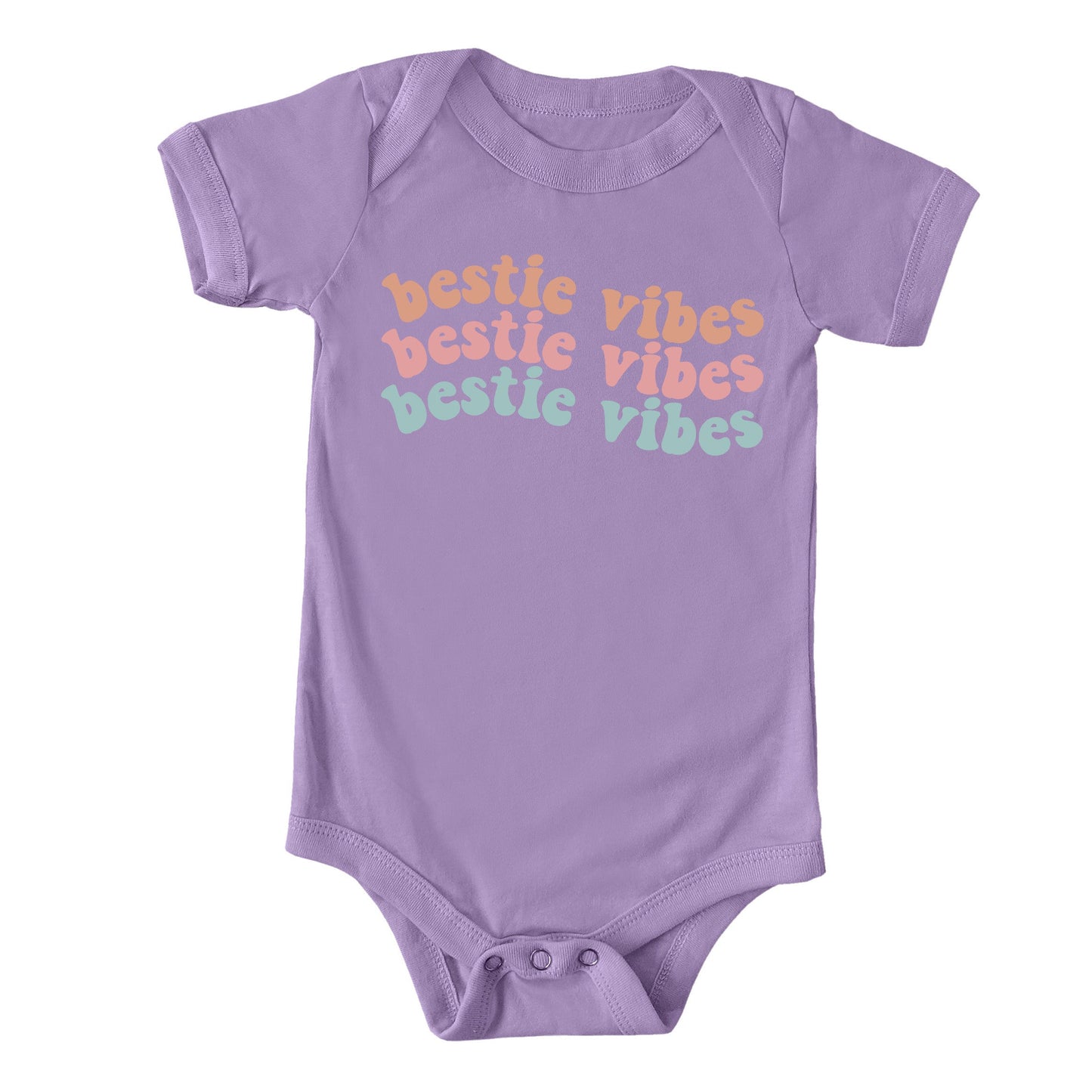 Bestie Vibes Wavy | Baby Graphic Short Sleeve Bodysuit