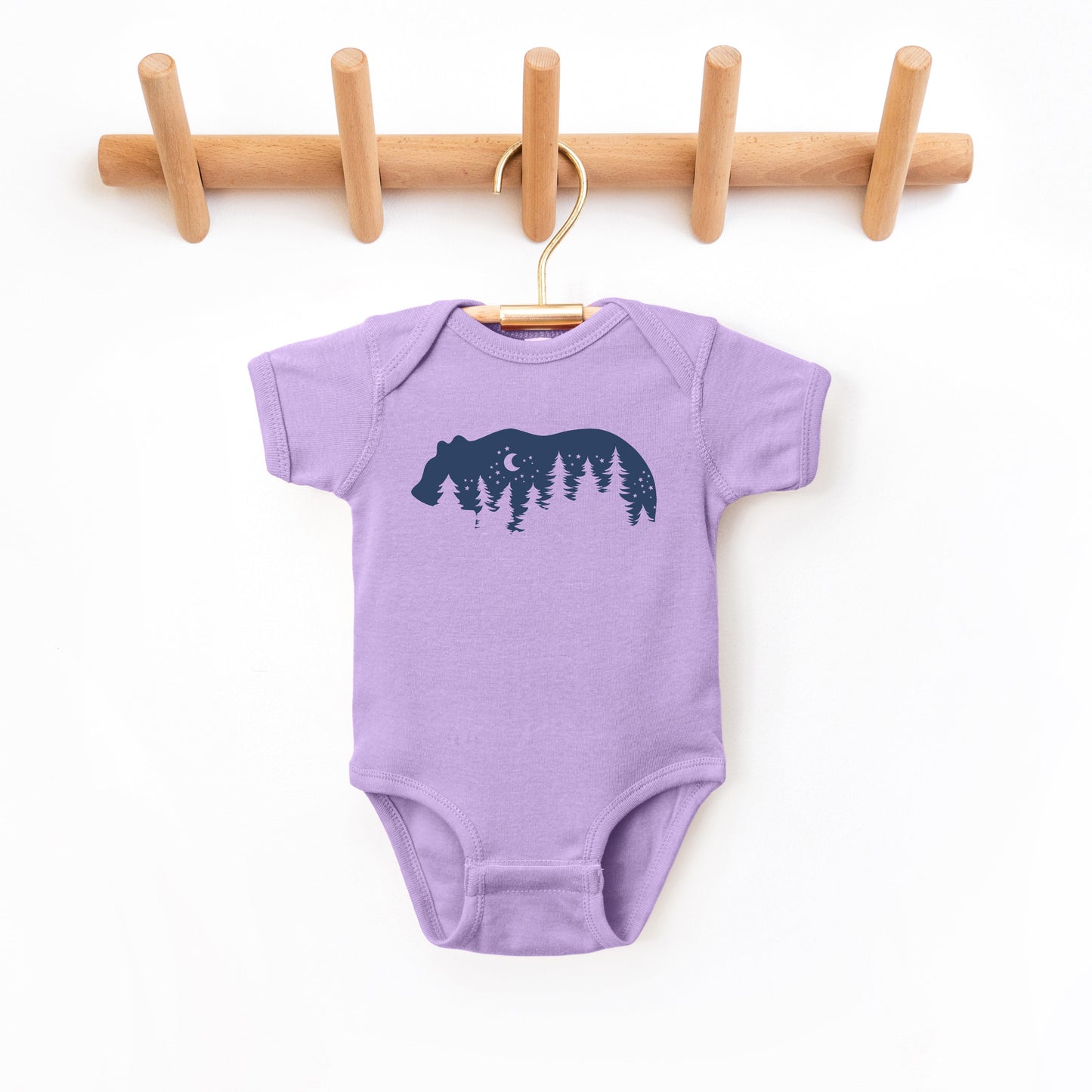 Bear Trees | Baby Graphic Short Sleeve Bodysuit