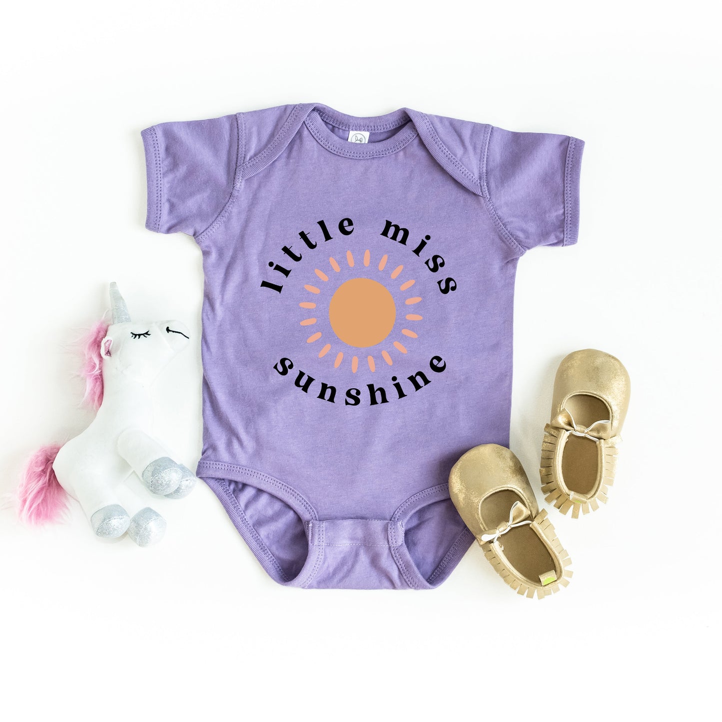 Little Miss Sunshine Sun | Baby Graphic Short Sleeve Bodysuit