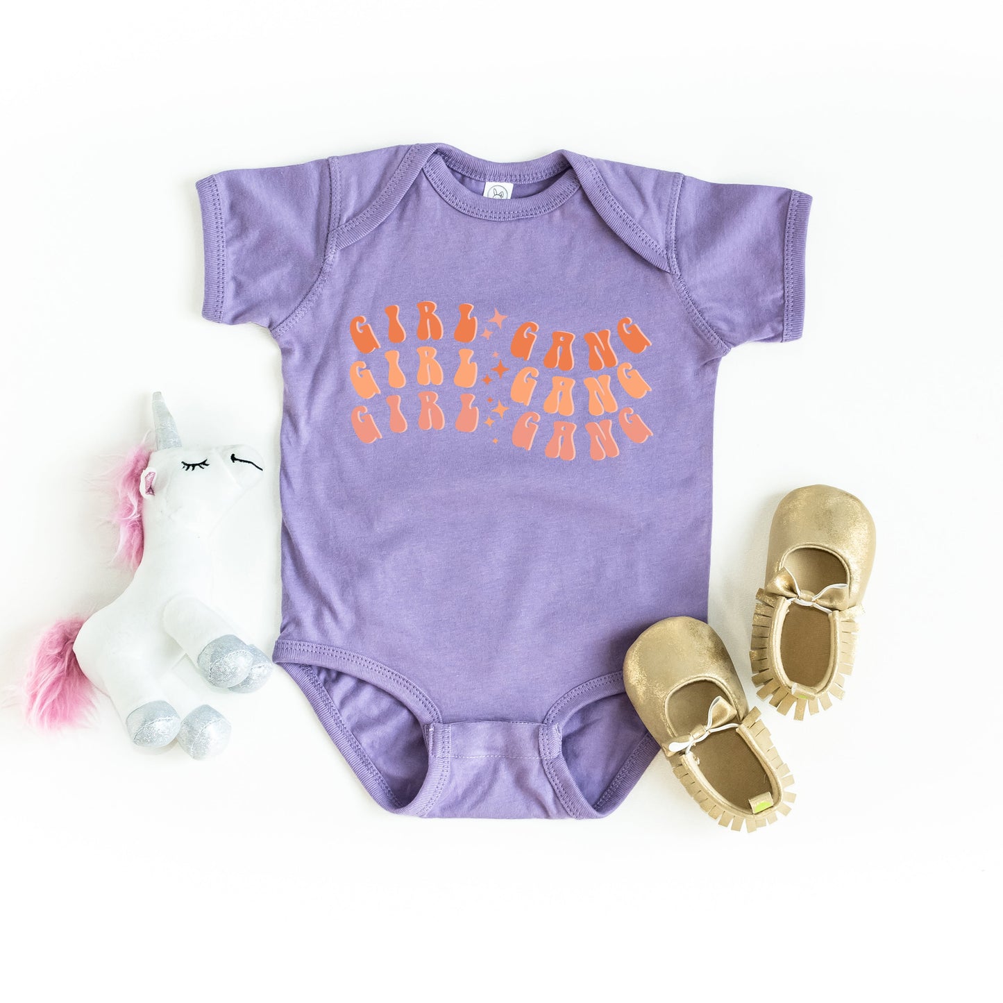 Girl Gang Wavy | Baby Graphic Short Sleeve Bodysuit