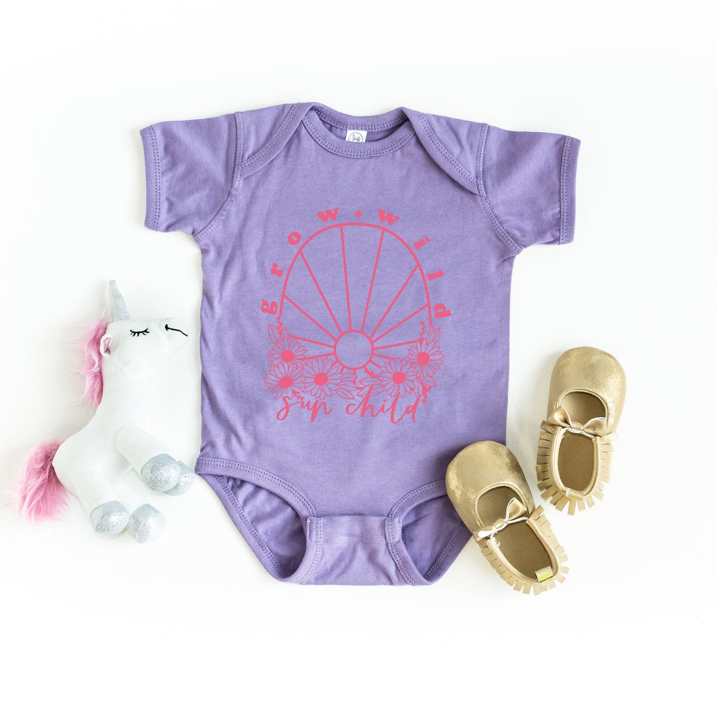 Grow Wild Sun Child | Baby Graphic Short Sleeve Bodysuit