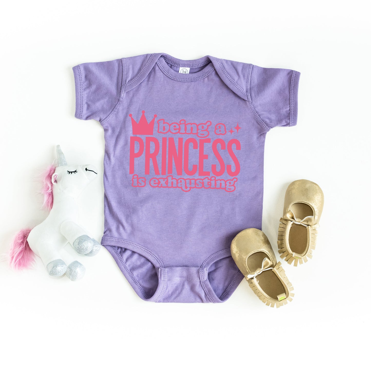 Being A Princess Is Exhausting | Baby Graphic Short Sleeve Bodysuit