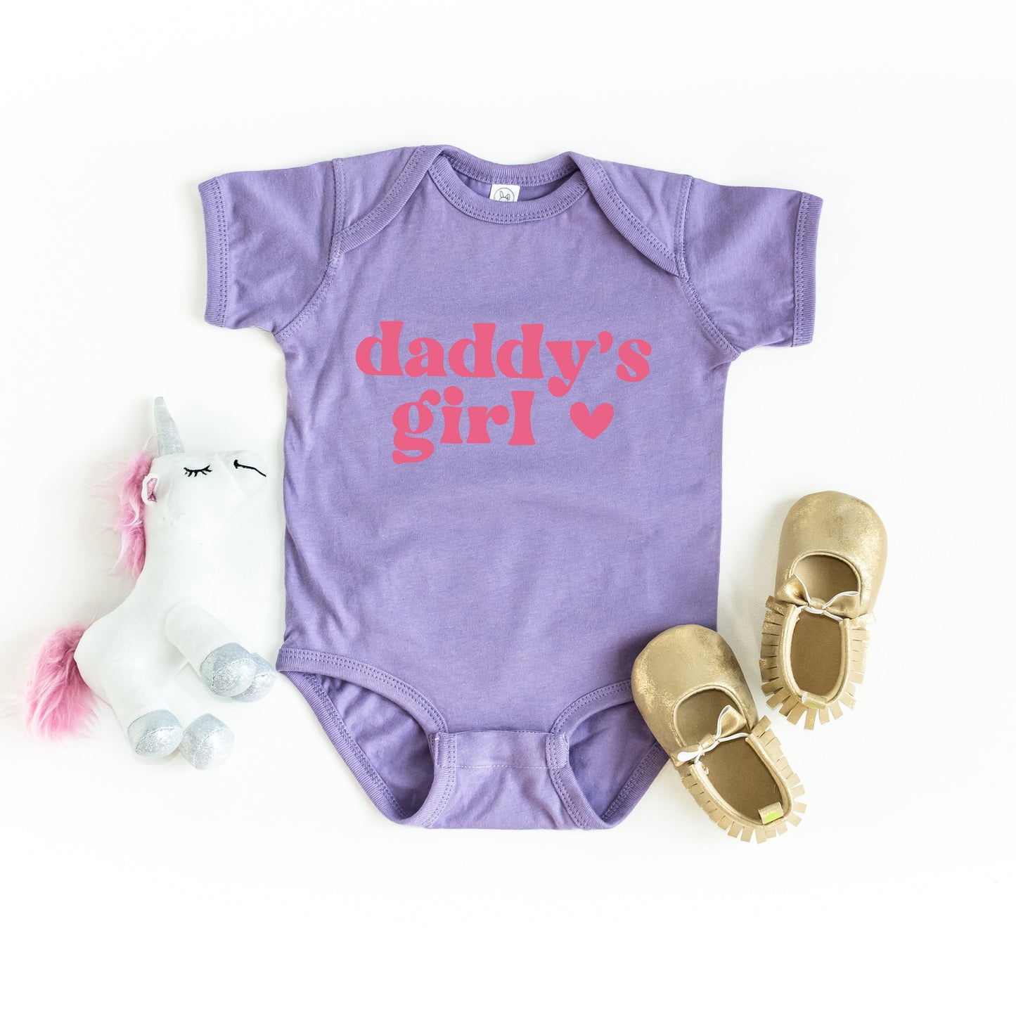 Daddy's Girl Heart | Baby Graphic Short Sleeve Bodysuit