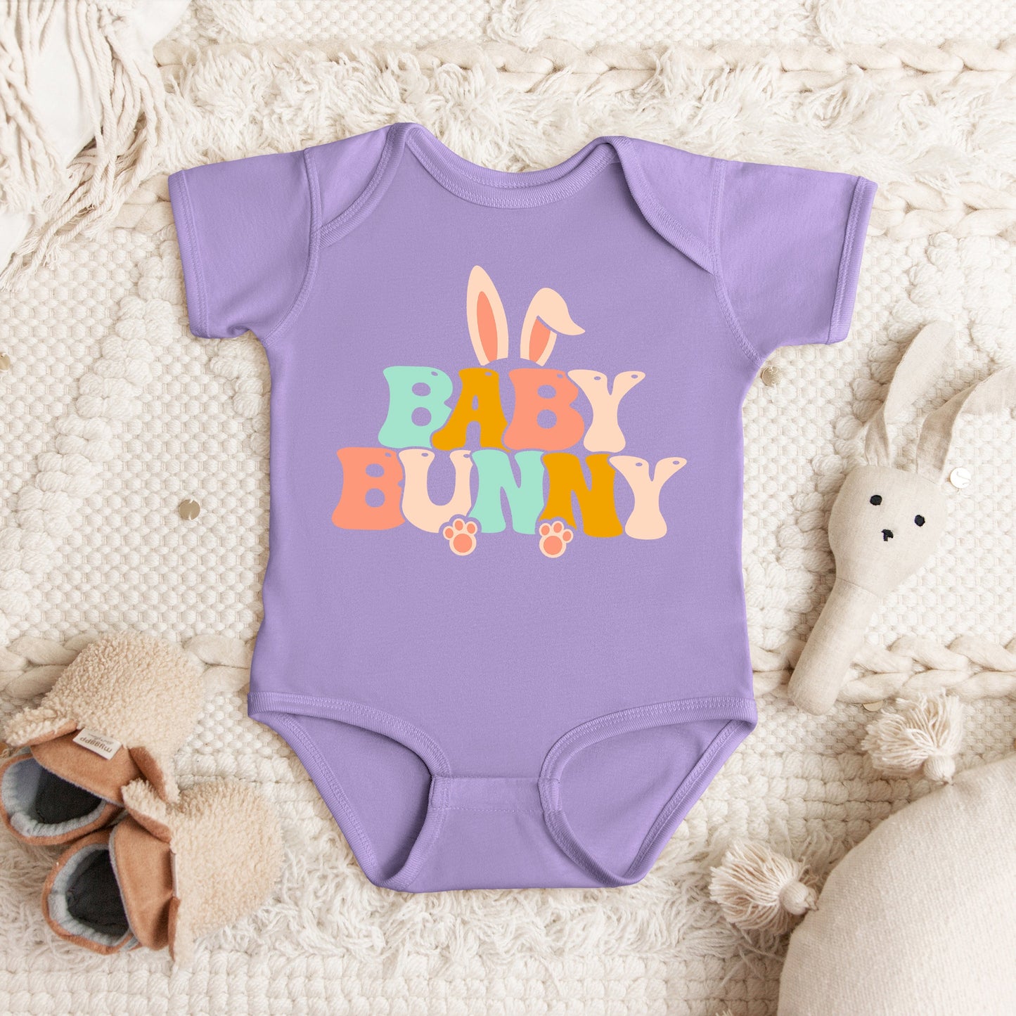 Baby Bunny Ears | Baby Graphic Short Sleeve Bodysuit