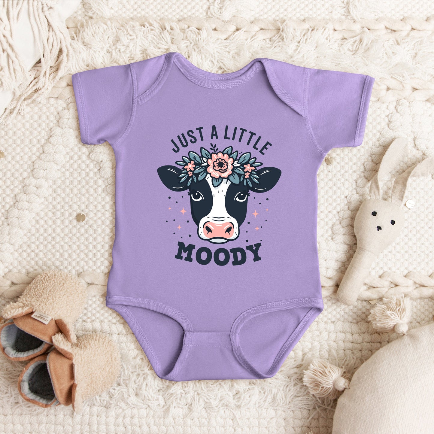 A Little Moody | Baby Graphic Short Sleeve Bodysuit