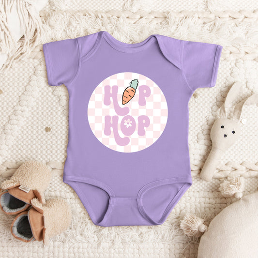 Checkered Hip Hop | Baby Graphic Short Sleeve Bodysuit