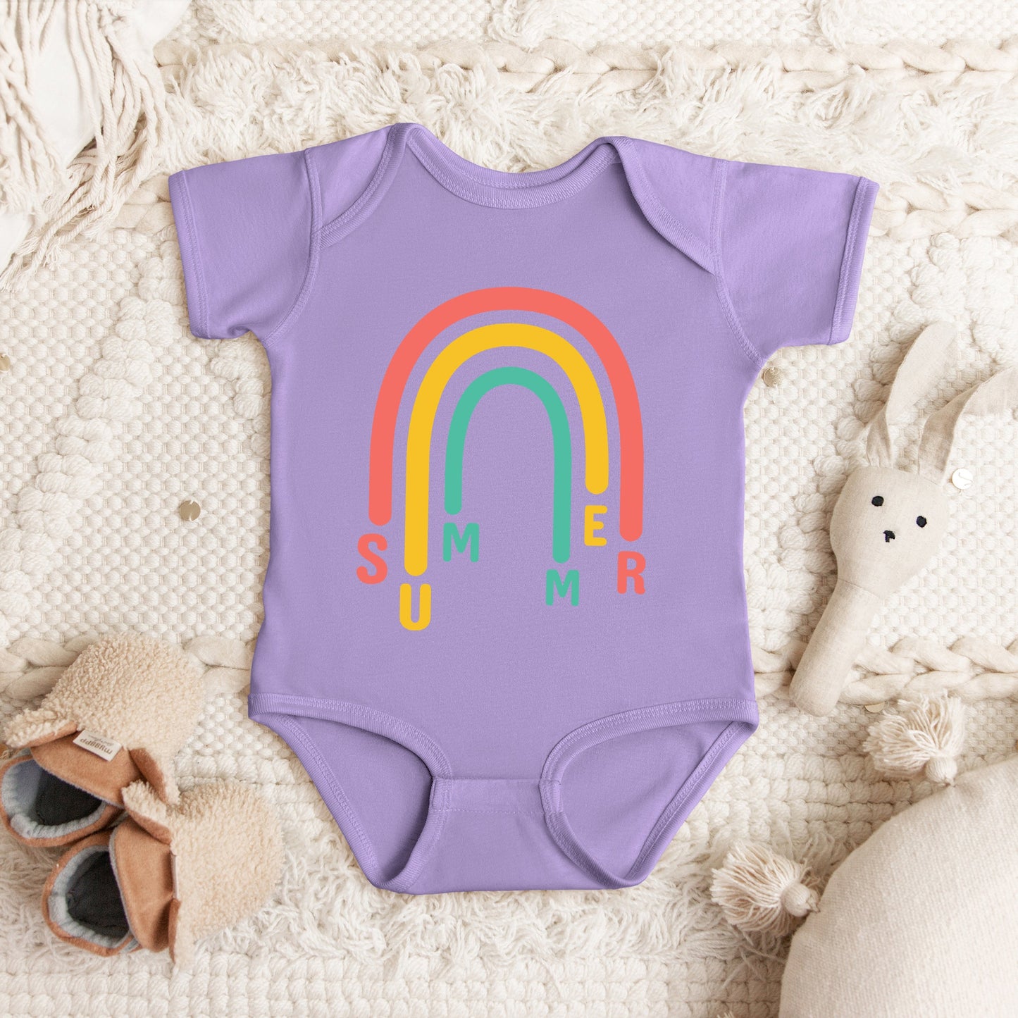 Rainbow Summer | Baby Graphic Short Sleeve Bodysuit