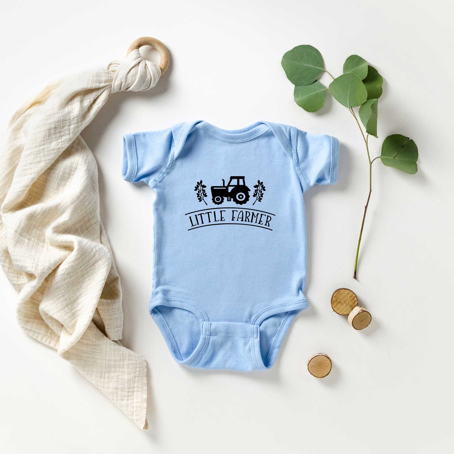 Little Farmer Tractor | Baby Graphic Short Sleeve Bodysuit