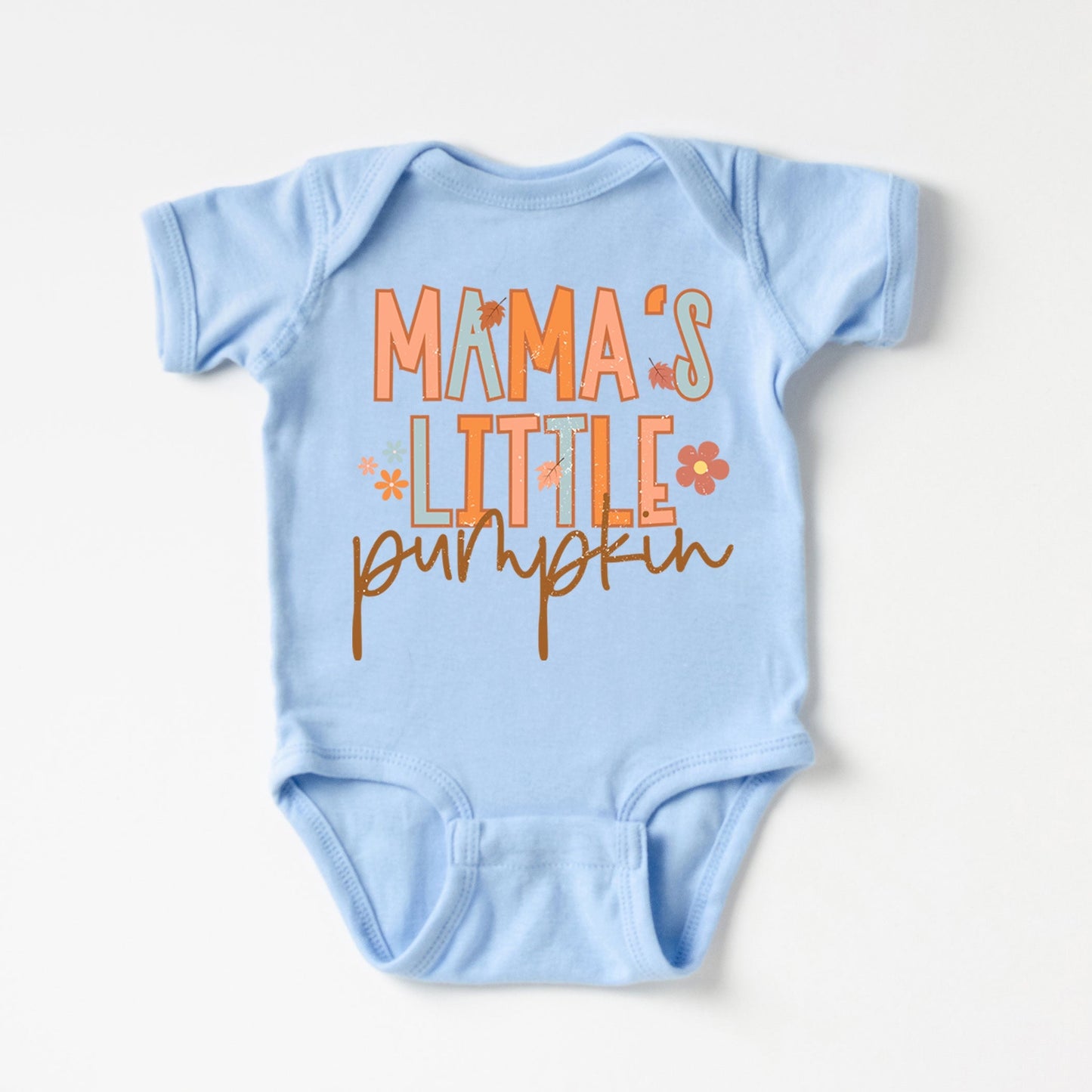 Mama's Little Pumpkin | Baby Graphic Short Sleeve Bodysuit
