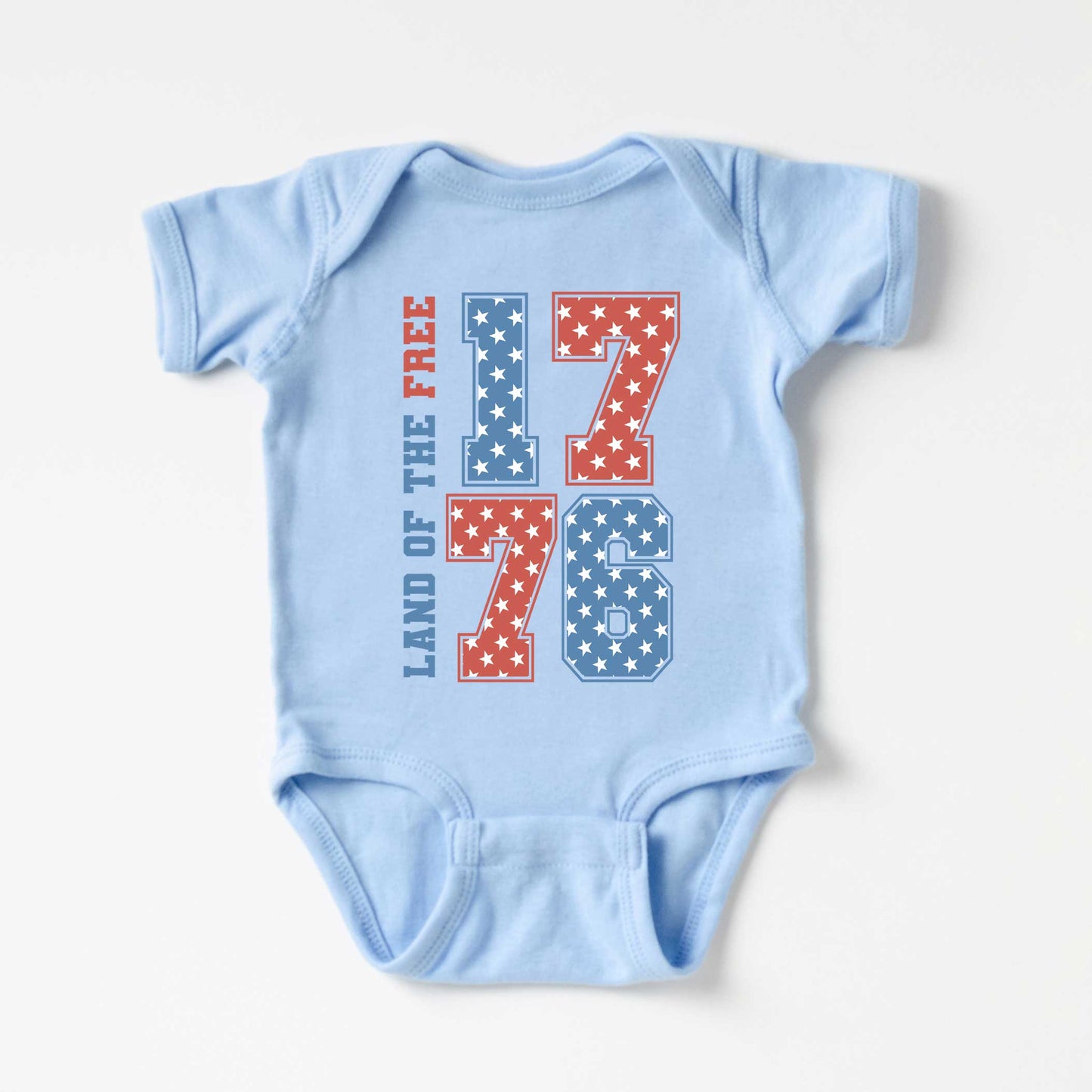 Land Of The Free Retro Stars | Baby Graphic Short Sleeve Bodysuit
