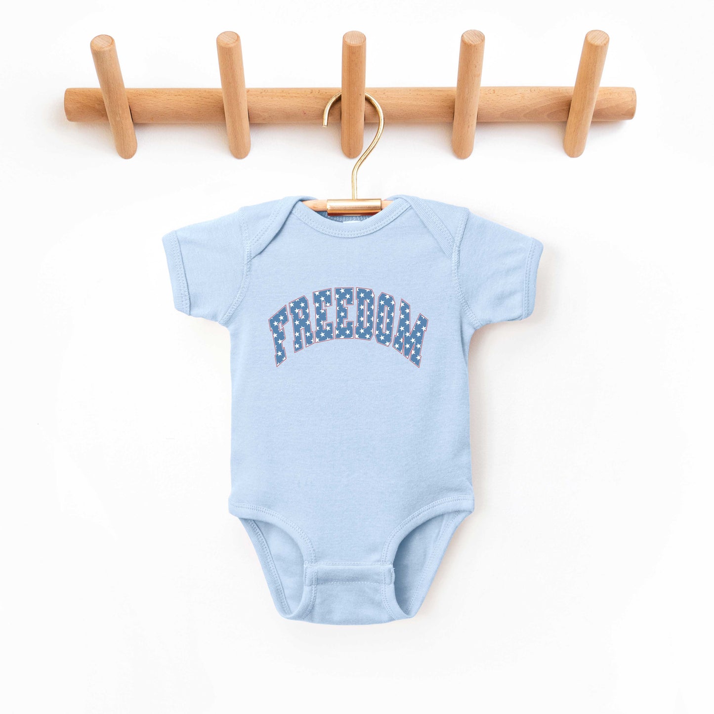 Retro Freedom Stars | Baby Graphic Short Sleeve Bodysuit