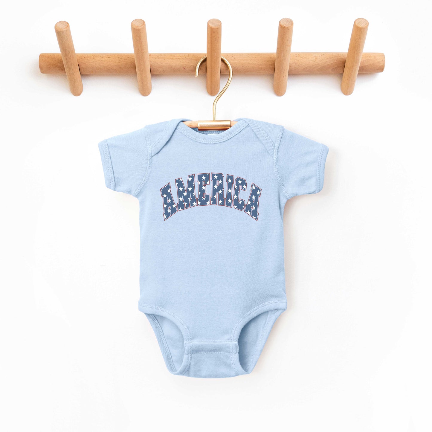 Retro America Stars | Baby Graphic Short Sleeve Bodysuit