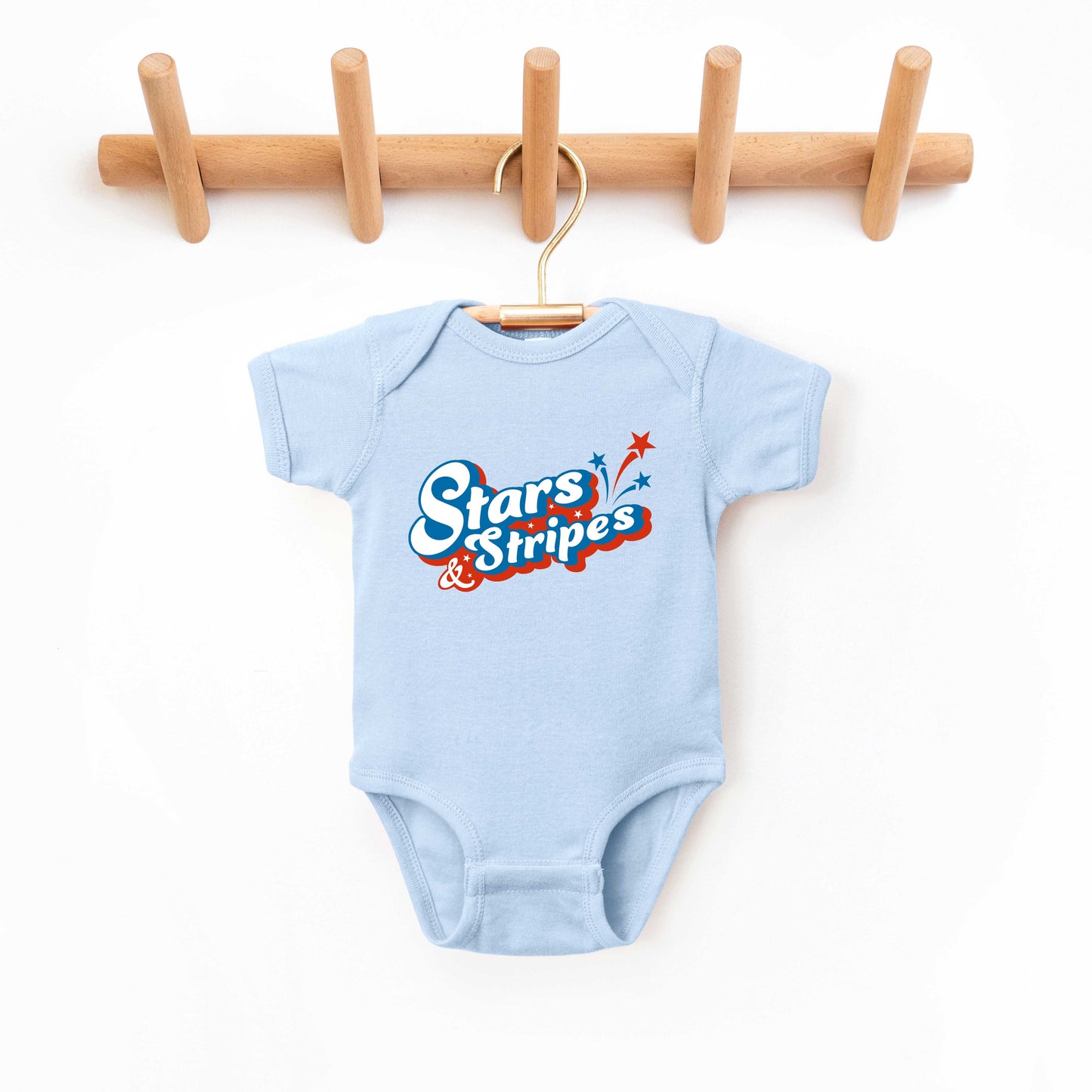 Stars and Stripes Firework | Baby Graphic Short Sleeve Bodysuit