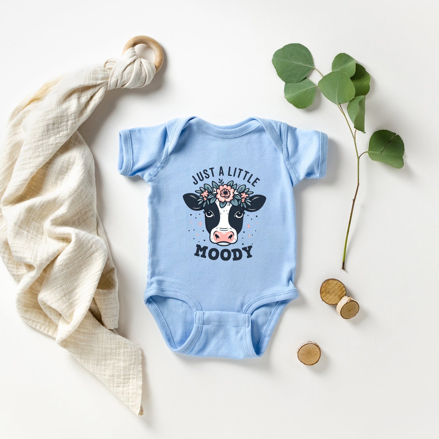 A Little Moody | Baby Graphic Short Sleeve Bodysuit