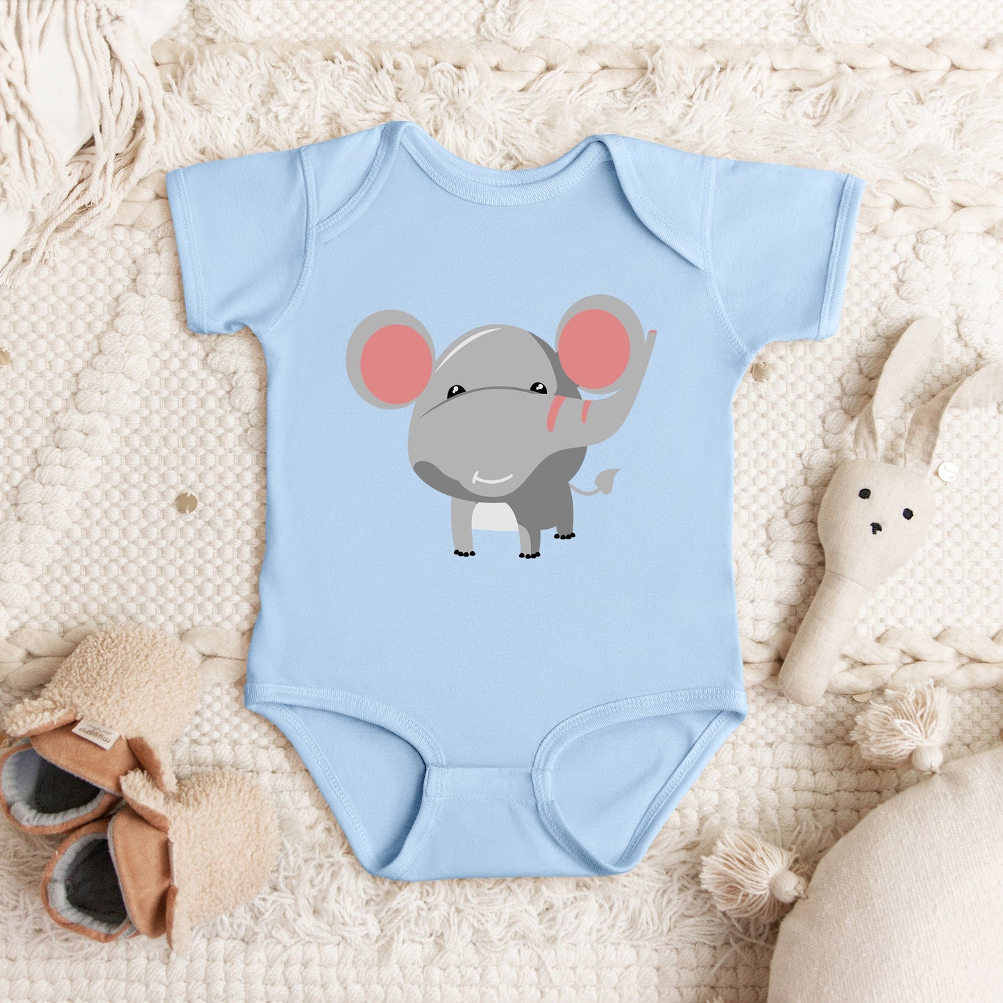 Elephant Colorful | Baby Graphic Short Sleeve Bodysuit