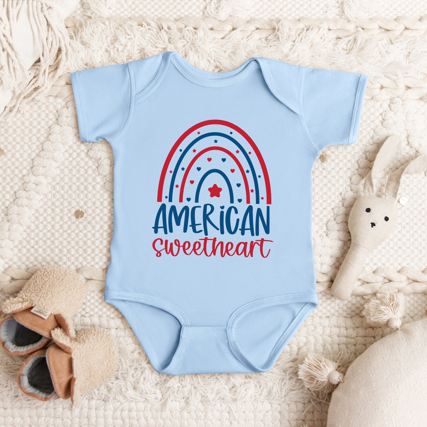 American Sweetheart Rainbow | Baby Graphic Short Sleeve Bodysuit