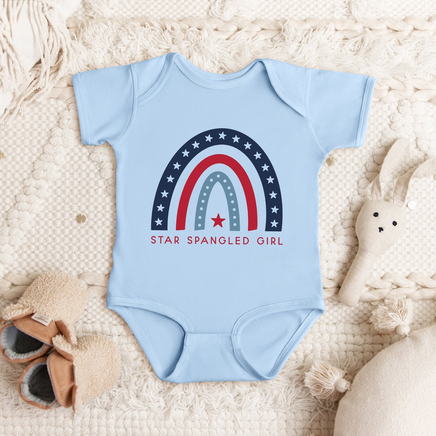 Star Spangled Girl | Baby Graphic Short Sleeve Bodysuit