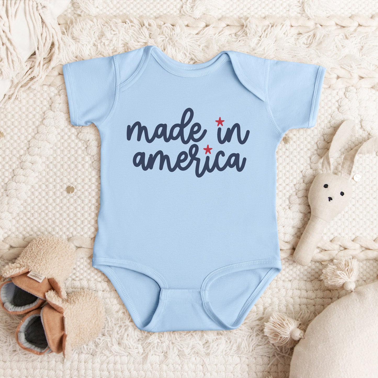 Made In America Stars | Baby Graphic Short Sleeve Bodysuit