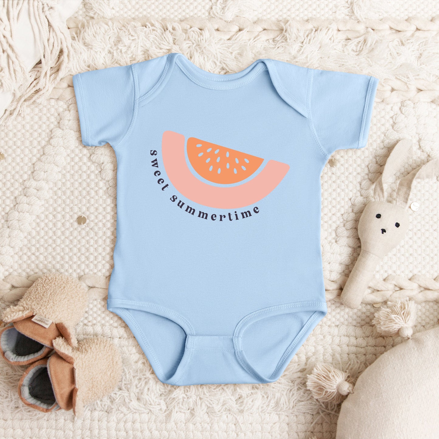 Sweet Summertime Watermelon | Baby Graphic Short Sleeve Bodysuit