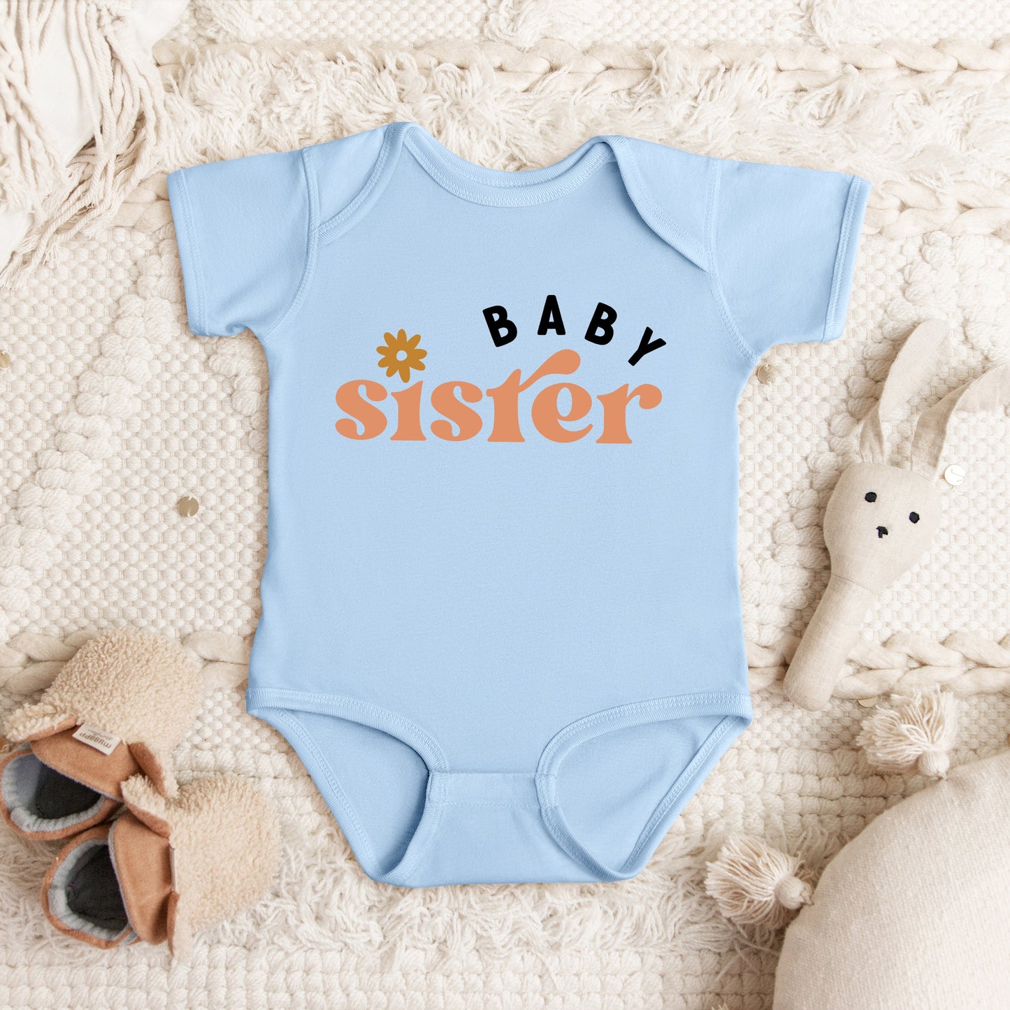Boho Baby Sister | Baby Graphic Short Sleeve Bodysuit