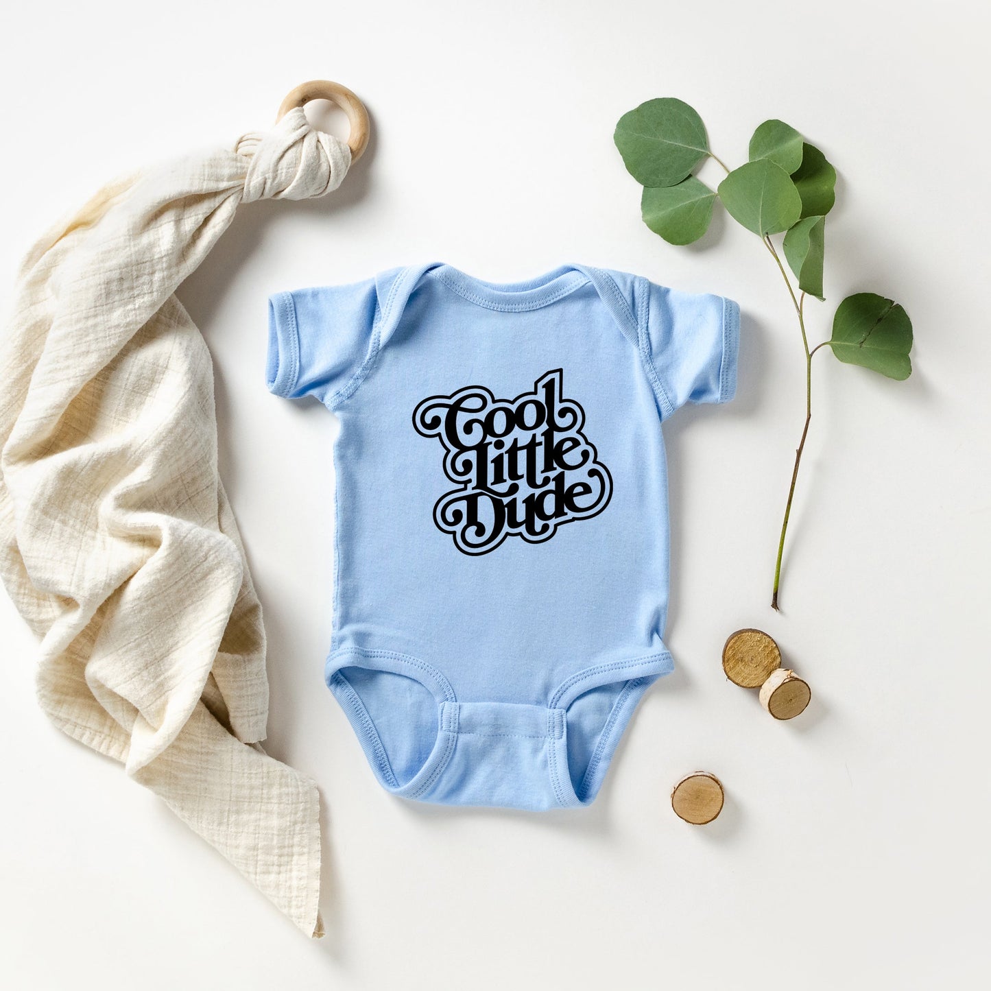 Cool Little Dude | Baby Graphic Short Sleeve Bodysuit