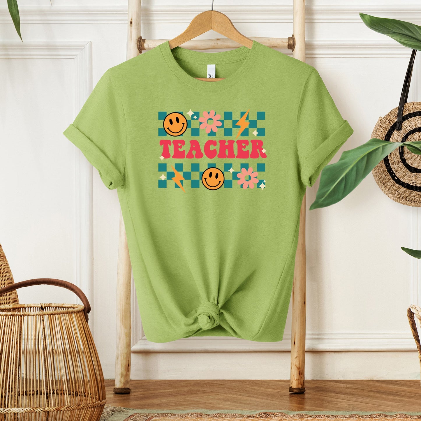 Retro Teacher Checkered | Short Sleeve Graphic Tee