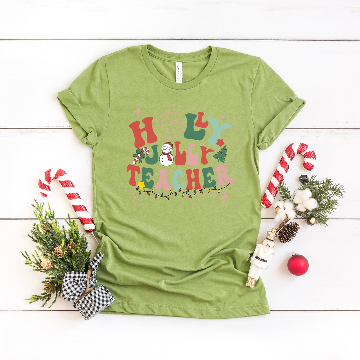 Holly Jolly Teacher | Short Sleeve Graphic Tee