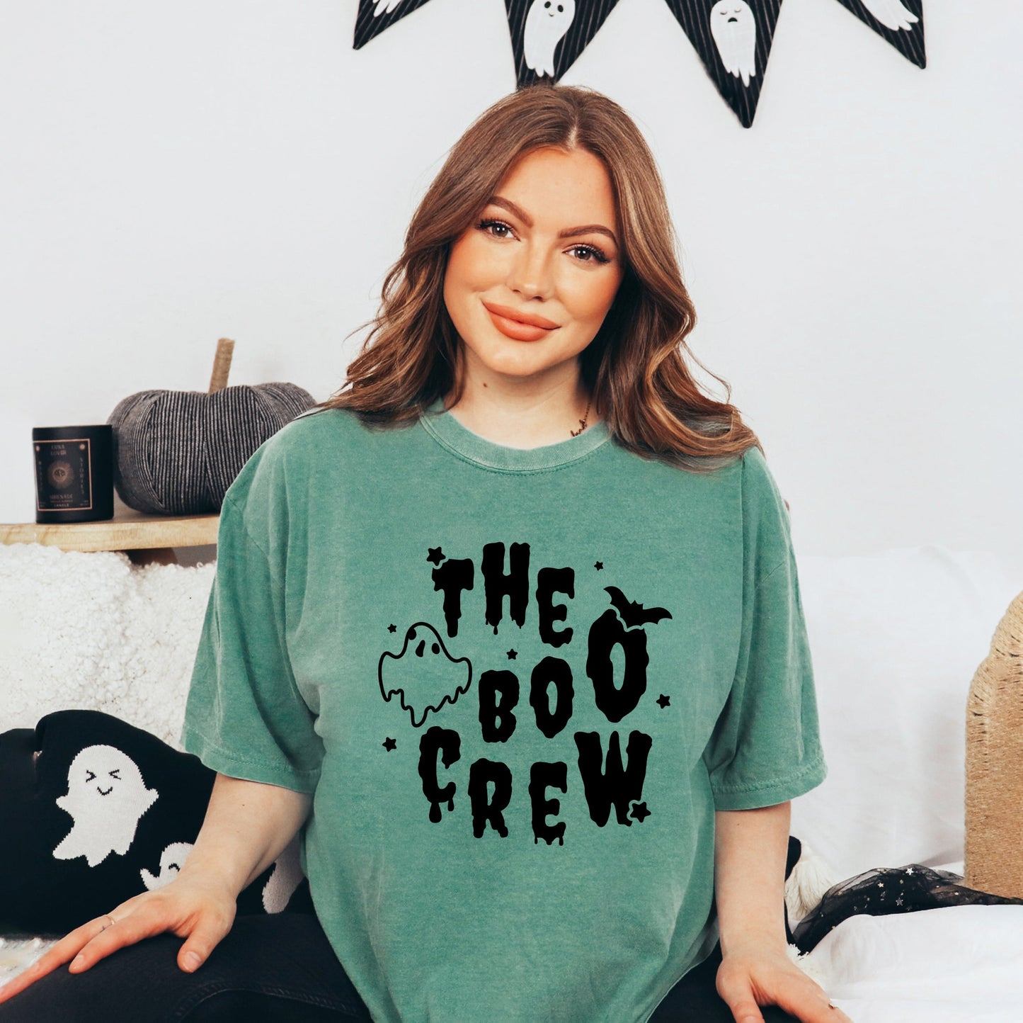 The Boo Crew Bat and Ghost | Garment Dyed Tee