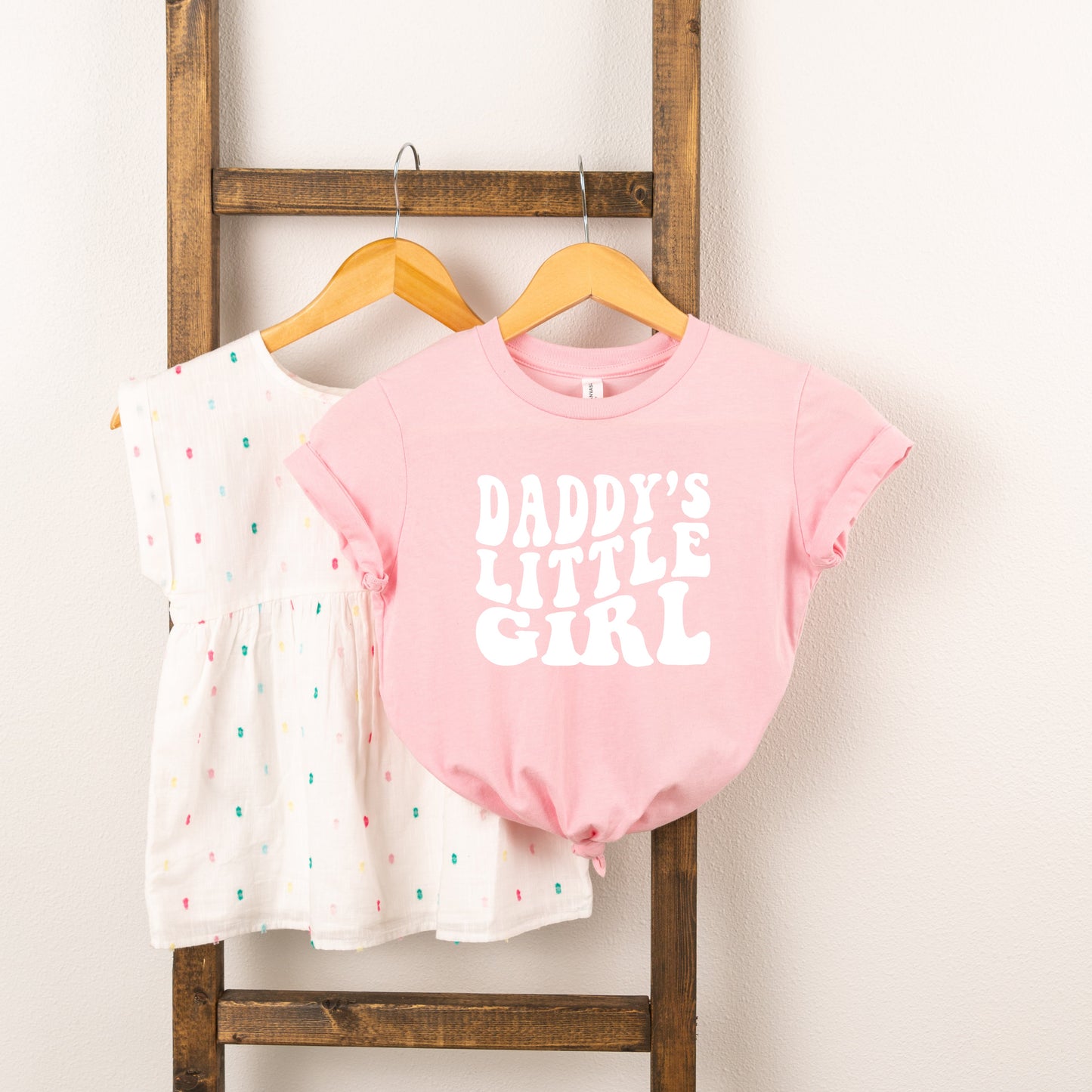 Daddy's Little Girl Wavy | Toddler Short Sleeve Crew Neck