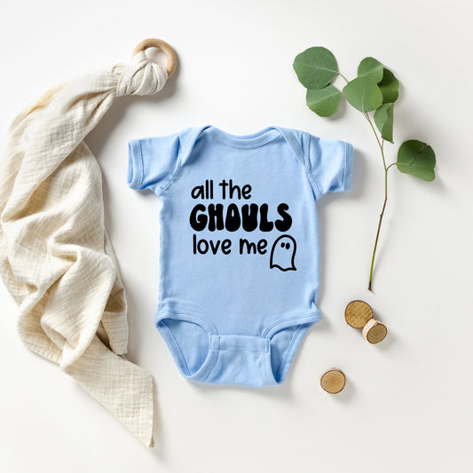 All The Ghouls Ghost | Baby Graphic Short Sleeve Bodysuit