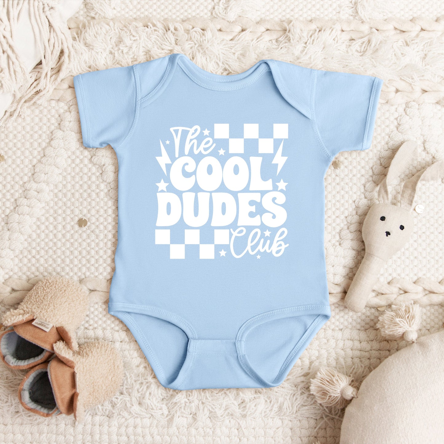 Cool Dudes Club | Baby Graphic Short Sleeve Bodysuit